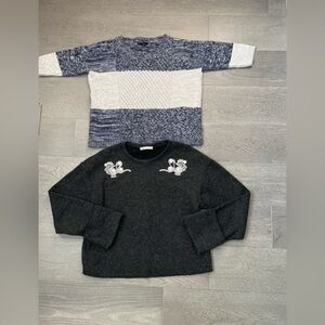 Mango and Zara sweaters